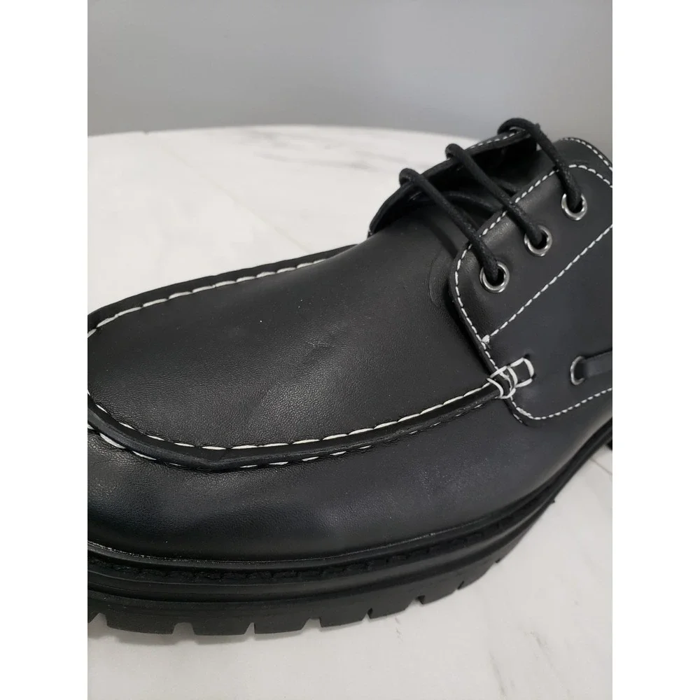 ASOS‎ SIZE 10 / EURO 43 CHUNKY LACE UP BOAT SHOES lug sole mens y2k Goth Dress